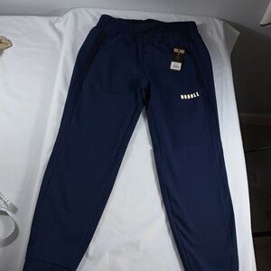NoBull Joggers Size M Mens Navy Blue Drawstring Athletic Zip Pockets NEW